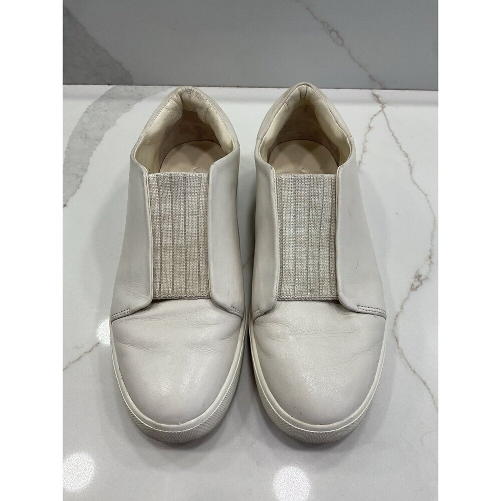Vince Cantara Slip-On Leather Sneaker Cream Women's Size 6.5